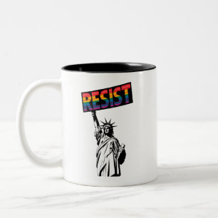 Tasse 2 Couleurs Résister Statue de la Liberté Féministe Cadeau