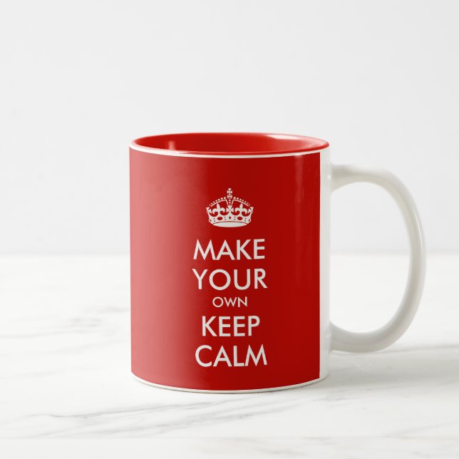 Tasse 2 Couleurs Restez Calme Et Personnalisez Votre Propre (Droit)