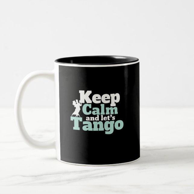 Tasse 2 Couleurs Restez calme Let's Tango Funny Ballroom Danser (Gauche)