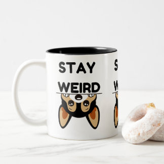 Tasse 2 Couleurs Restez Drôle Étrange Cartoon Chien Boston Terrier