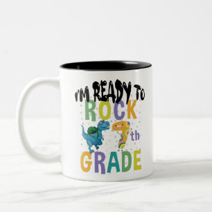 Tasse 2 Couleurs Retour à l'école Je suis prêt à rocker 7e année Di