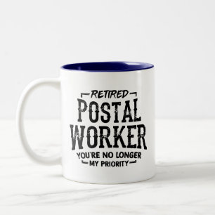 Tasse 2 Couleurs Retraite des travailleurs de la poste Mailman Funn