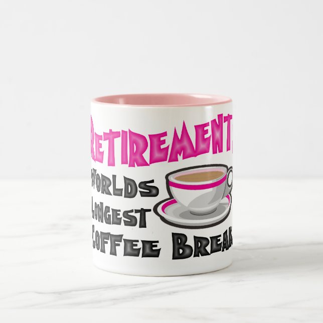 Tasse 2 Couleurs Retraite (rose) (Centre)