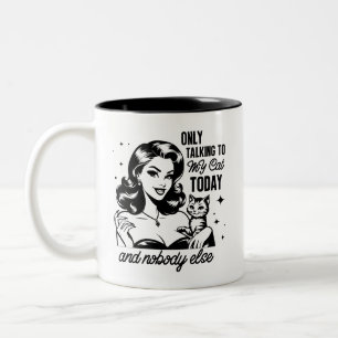 Tasse 2 Couleurs Retro 1950 Glam Girl Drôle Citation sarcastique