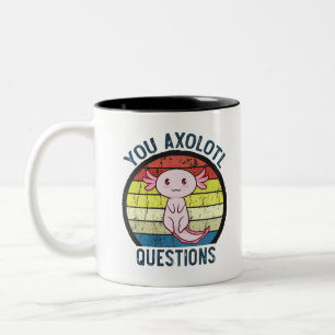 Tasse 2 Couleurs Retro 90s You Axolotl Questions Vintage Sunset