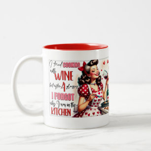 Tasse 2 Couleurs Rétro Chic : Citation drôle d'humour Pop Art vinta