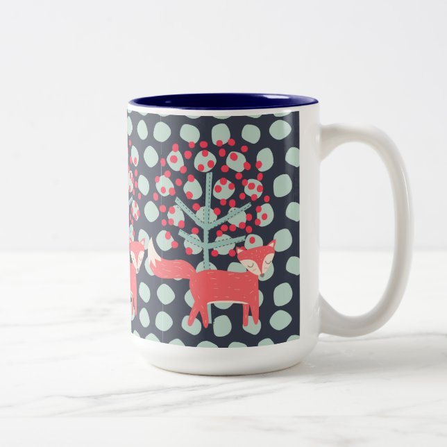 Tasse 2 Couleurs Retro Fox (Droit)