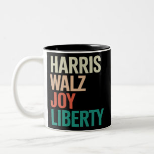Tasse 2 Couleurs Retro Harris Waltz 2024 Harris Walz Joy Liberty