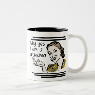 Tasse 2 Couleurs Rétro T-shirts et cadeaux de grand-maman