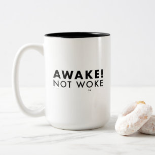 Tasse 2 Couleurs Réveillez-vous ! Bouge à deux tons non Woke™ LOGO