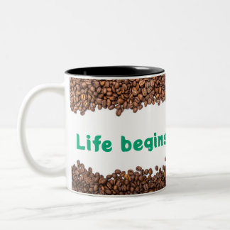 Tasse 2 Couleurs "Réveillez-vous et sirotez : la vie commence après