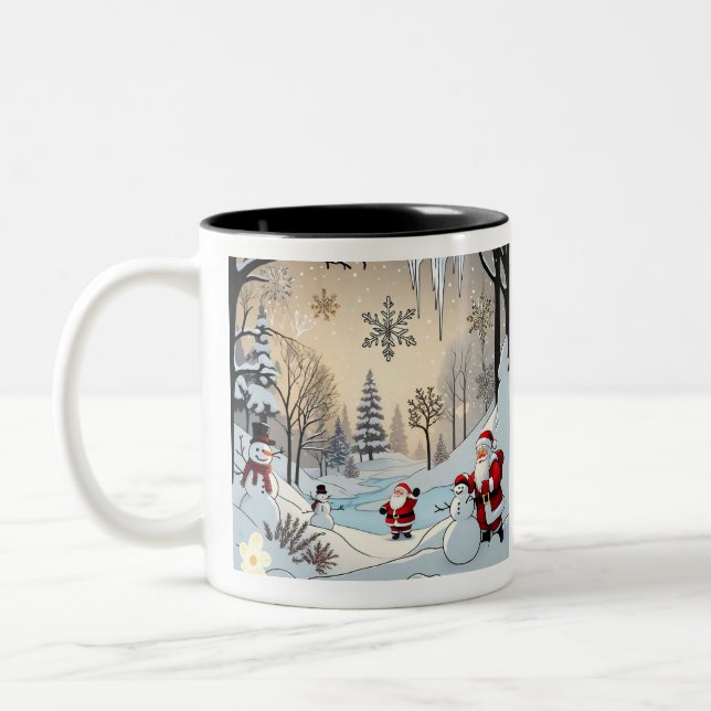 Tasse 2 Couleurs "Rêves d'hiver gelés" (Gauche)