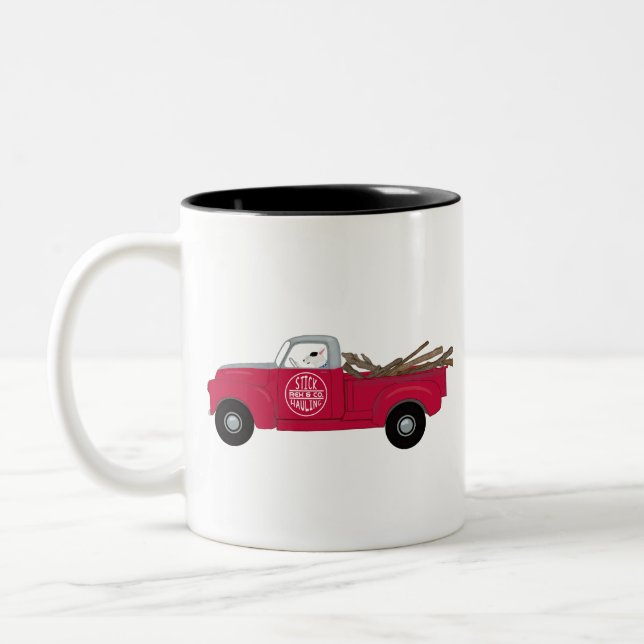 Tasse 2 Couleurs Rex The TV Terrier Red Truck (Gauche)