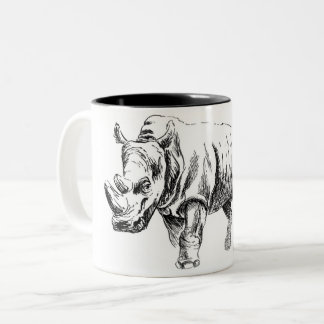 Tasse 2 Couleurs Rhinocéros d'encre