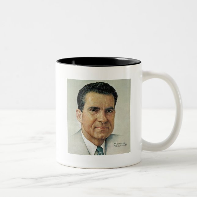 Tasse 2 Couleurs Richard Milhouse Nixon (Droit)