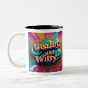 Tasse 2 Couleurs "Riche en Humour et en style"