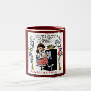 Tasse 2 Couleurs Rick London Ernestine appelle les oiseaux Noël