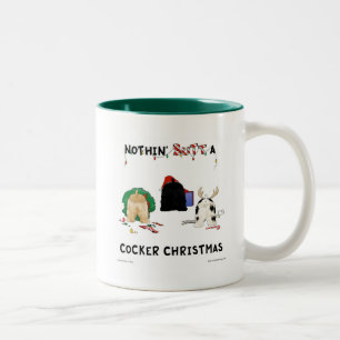 Tasse 2 Couleurs Rien n'aboutent Noël de cocker