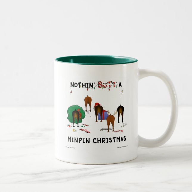 Tasse 2 Couleurs Rien n'aboutent Noël de Pin de minute (Droit)