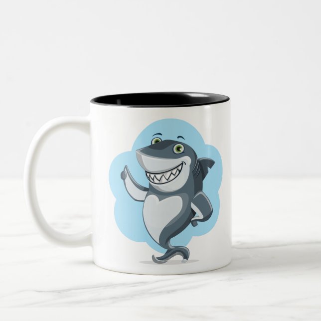 Tasse 2 Couleurs Rire de requin (Gauche)