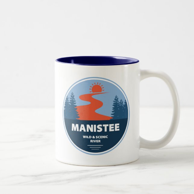 Tasse 2 Couleurs Rivière Sauvage Et Pittoresque Manistee (Droit)