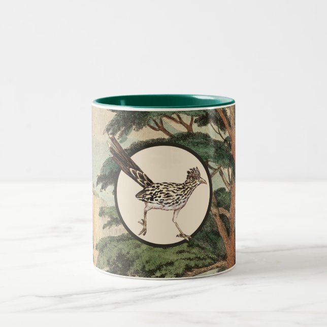 Tasse 2 Couleurs Roadrunner dans l'illustration d'habitat naturel (Centre)