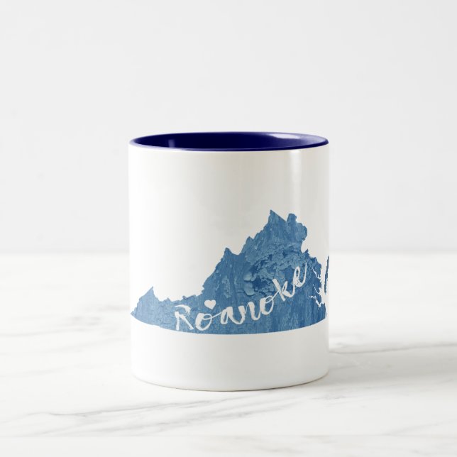 Tasse 2 Couleurs Roanoke Virginia (Centre)