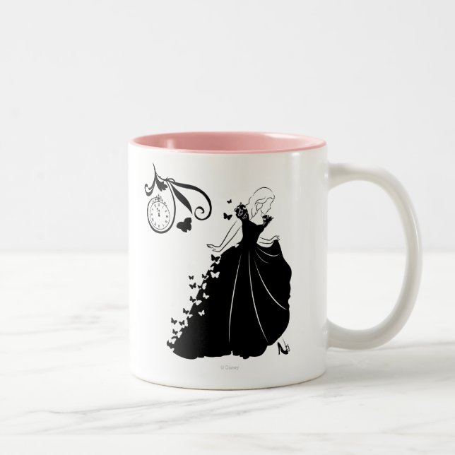 Tasse 2 Couleurs Robe à papillon Cendrillon Silhouette (Droit)