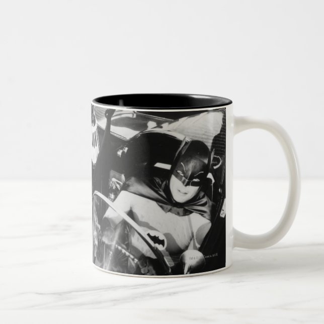 Tasse 2 Couleurs Robin et Batman en Batmobile (Droit)