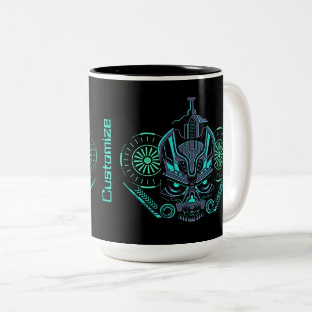 Tasse 2 Couleurs Robo Skull (Devant droit)