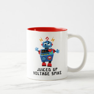 Tasse 2 Couleurs Robot souffrant d'une surtension électrique accrue