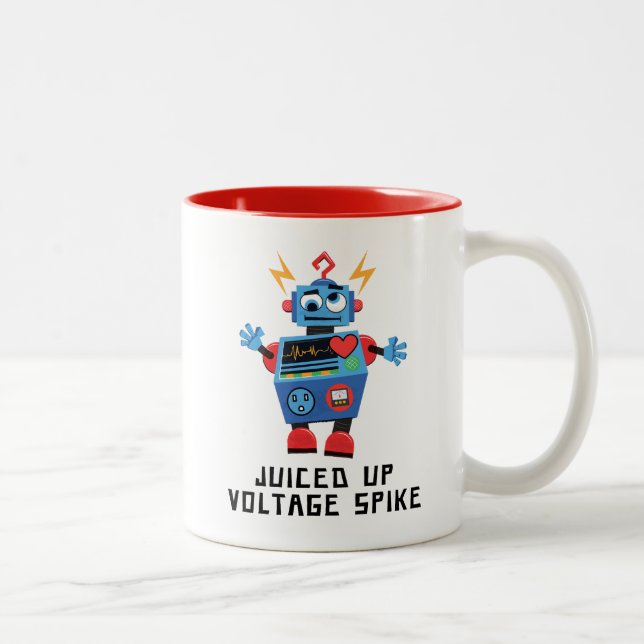 Tasse 2 Couleurs Robot souffrant d'une surtension électrique accrue (Droit)
