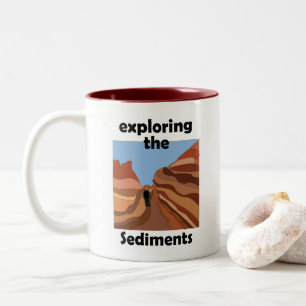 Tasse 2 Couleurs Rocher sédimentaire explorant les sédiments randon
