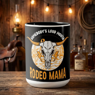 Tasse 2 Couleurs Rodeo Maman Fête des Mères Western Unique