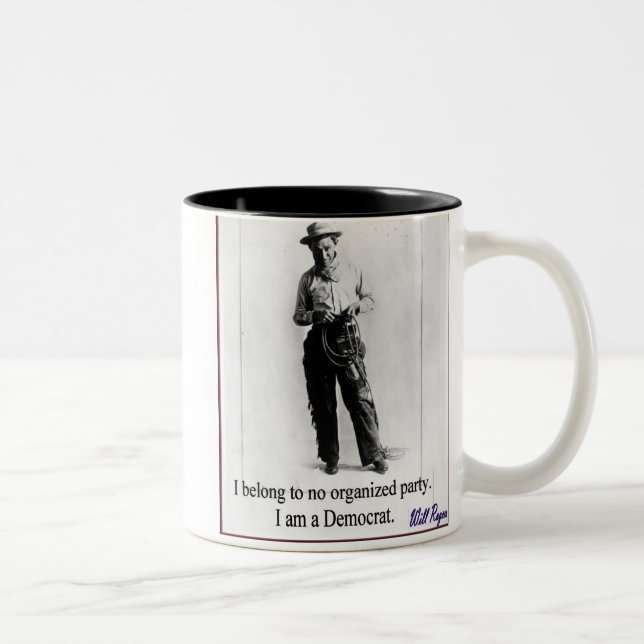 Tasse 2 Couleurs "Rogers - Démocrate " (Droit)