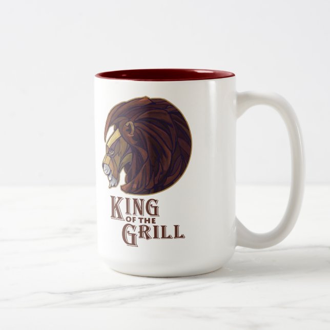 Tasse 2 Couleurs Roi du Grill (Droit)