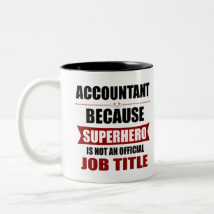 Tasse 2 Couleurs Roman de super-héros comptable