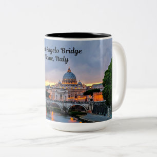 Tasse 2 Couleurs Rome, Italie - Pont Saint Ange,