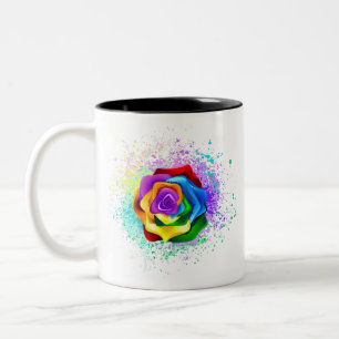 Tasse 2 Couleurs Rose arc-en-ciel coloré