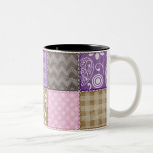 Tasse 2 Couleurs Rose-clair, pourpre, et Taupe a piqué le regard