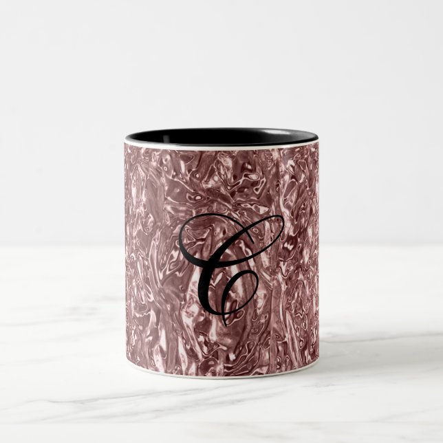 Tasse 2 Couleurs Rose Gold Liquid Chrome métal Chic Glam (Centre)