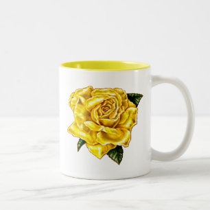Tasse 2 Couleurs Rose jaune peint