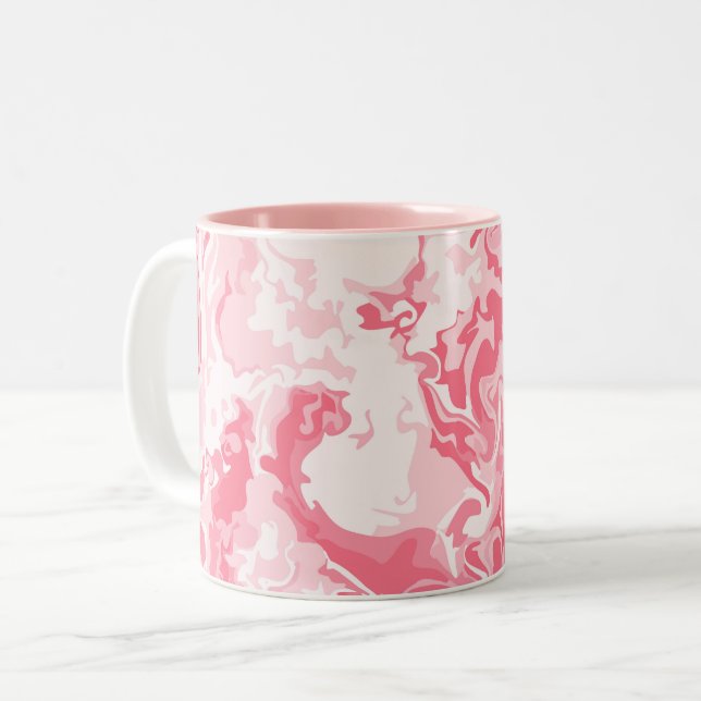Tasse 2 Couleurs Rose marbré (Devant gauche)