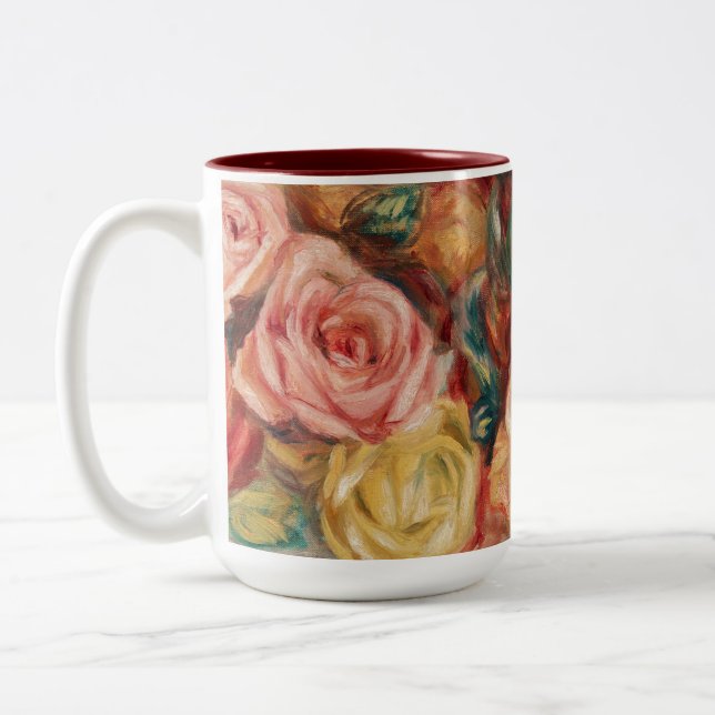 Tasse 2 Couleurs Roses de Renoir Impressionist Painting (Gauche)