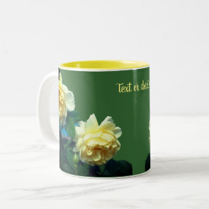 Tasse 2 Couleurs Roses jaunes personnalisées