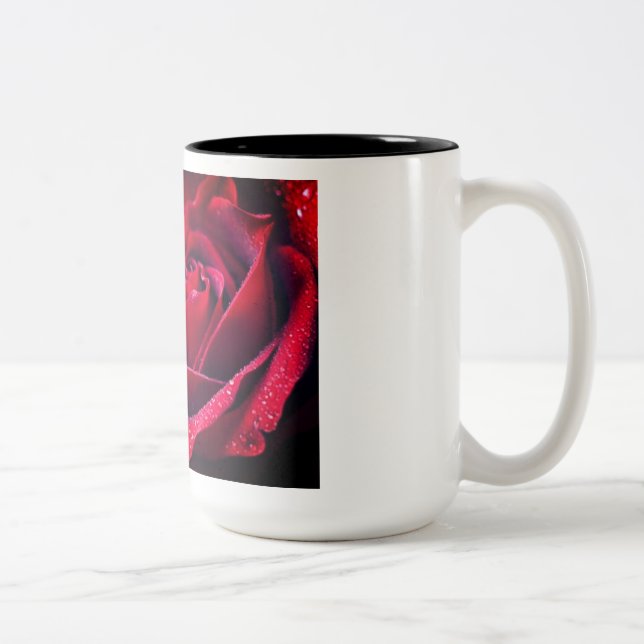 Tasse 2 Couleurs Roses roses roses rouges profondes et foncées (Droit)