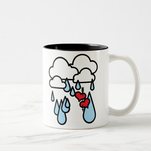 Tasse 2 Couleurs Rothenhagen "pleuvant des coeurs " (Droit)
