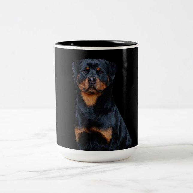 Tasse 2 Couleurs Rottweiler  (Centre)