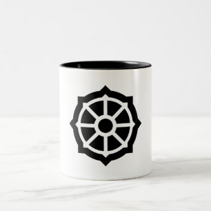 Tasse 2 Couleurs Roue du Dharma (bouddhisme, hindouisme)