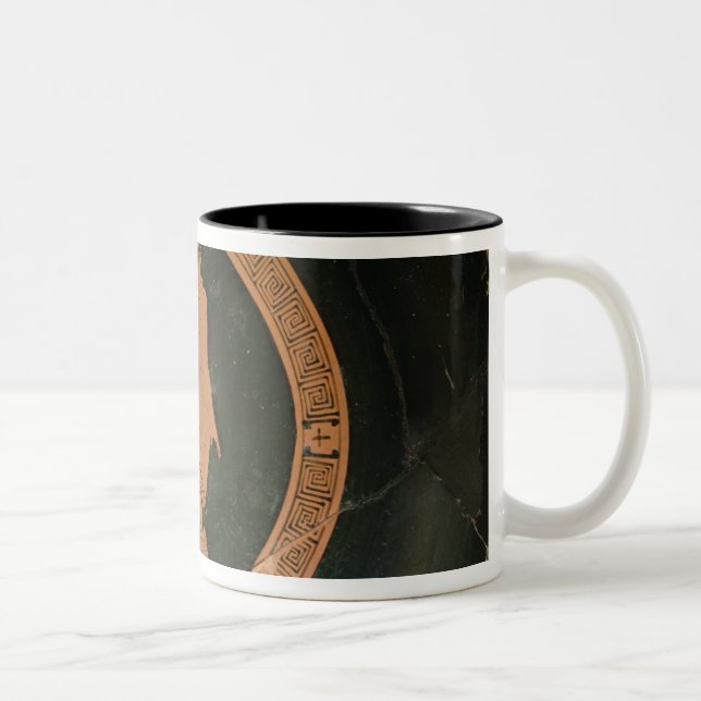 Tasse 2 Couleurs Rouge-chiffre grec tasse, dépeignant le dieu (Droit)